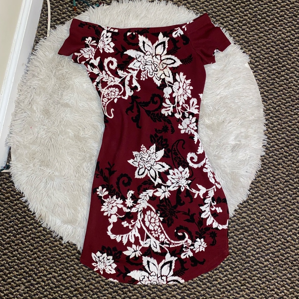 Straight Across Neckline Dress